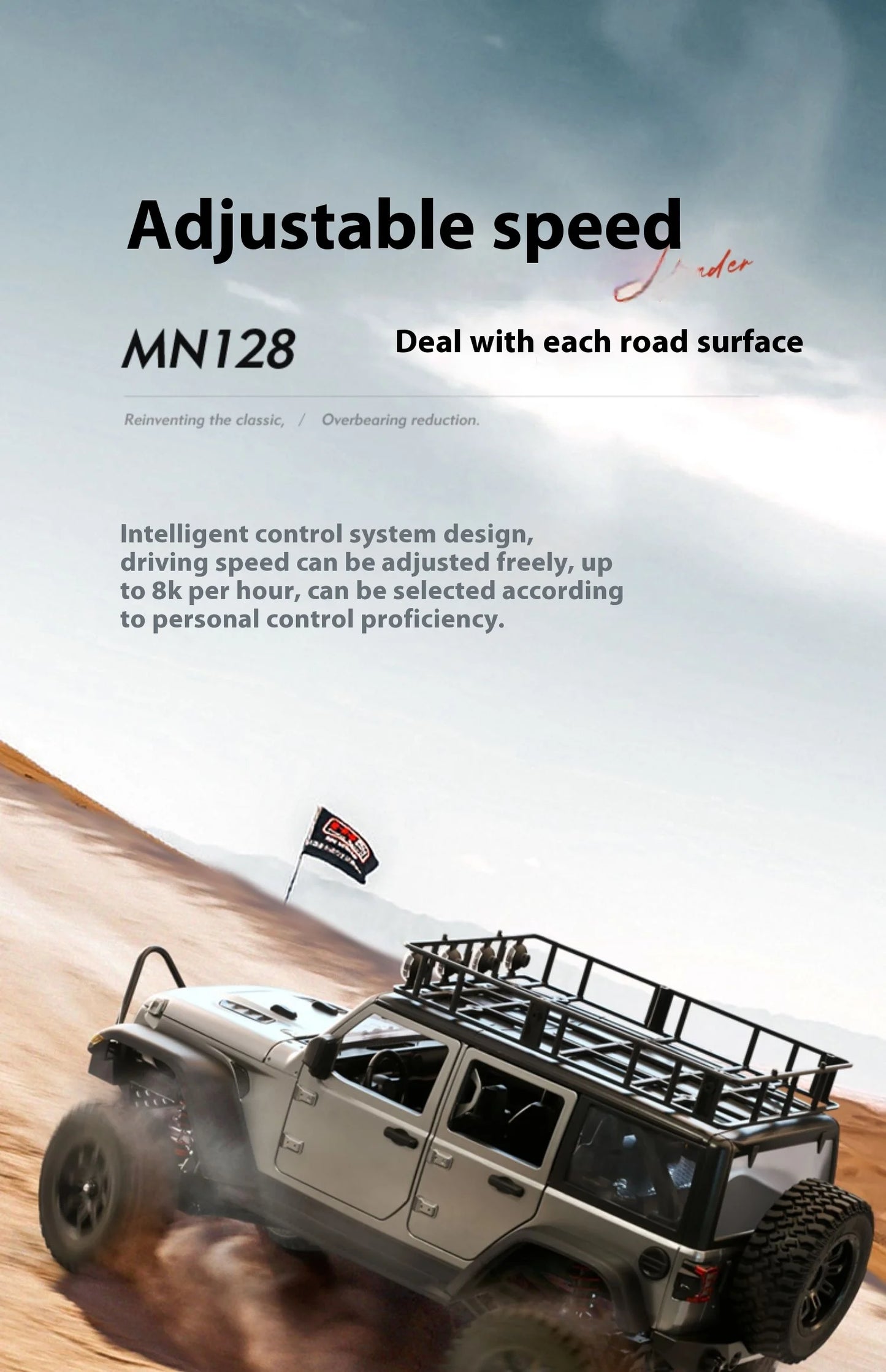 MN128 1/12 RC coche 4WD Jeep modelo 2,4G Control remoto luz LED 4X4 todoterreno 4WD escalada RC