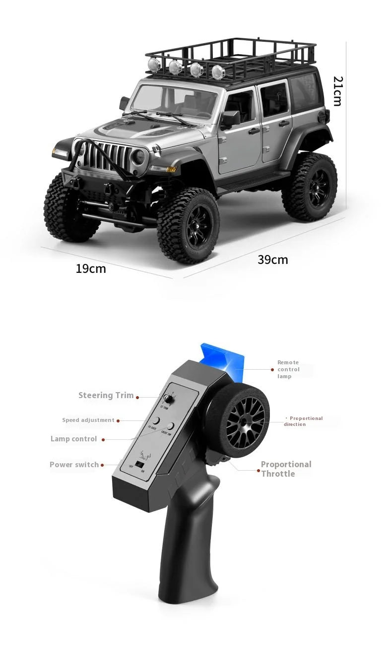 MN128 1/12 RC coche 4WD Jeep modelo 2,4G Control remoto luz LED 4X4 todoterreno 4WD escalada RC