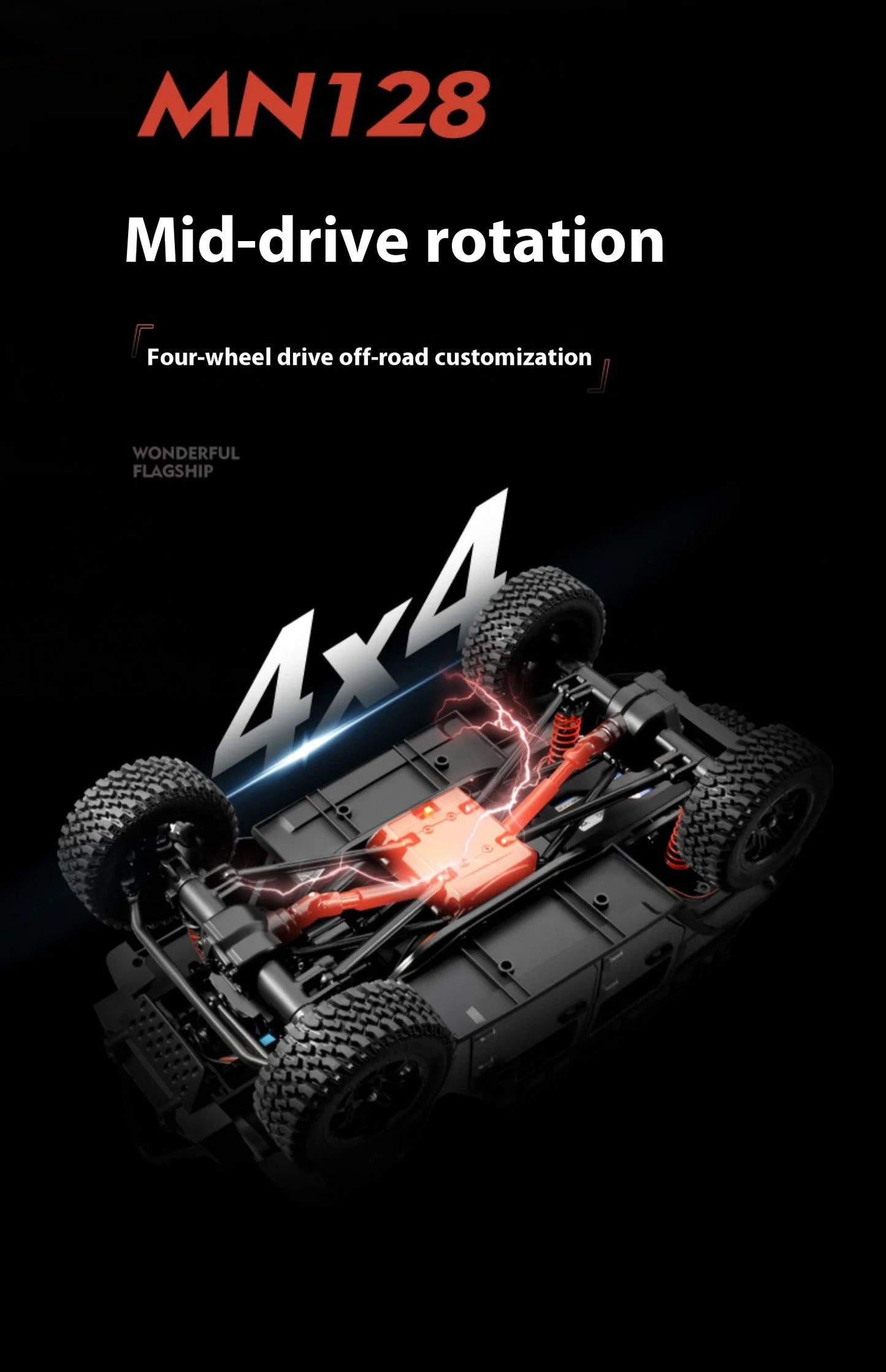 MN128 1/12 RC coche 4WD Jeep modelo 2,4G Control remoto luz LED 4X4 todoterreno 4WD escalada RC