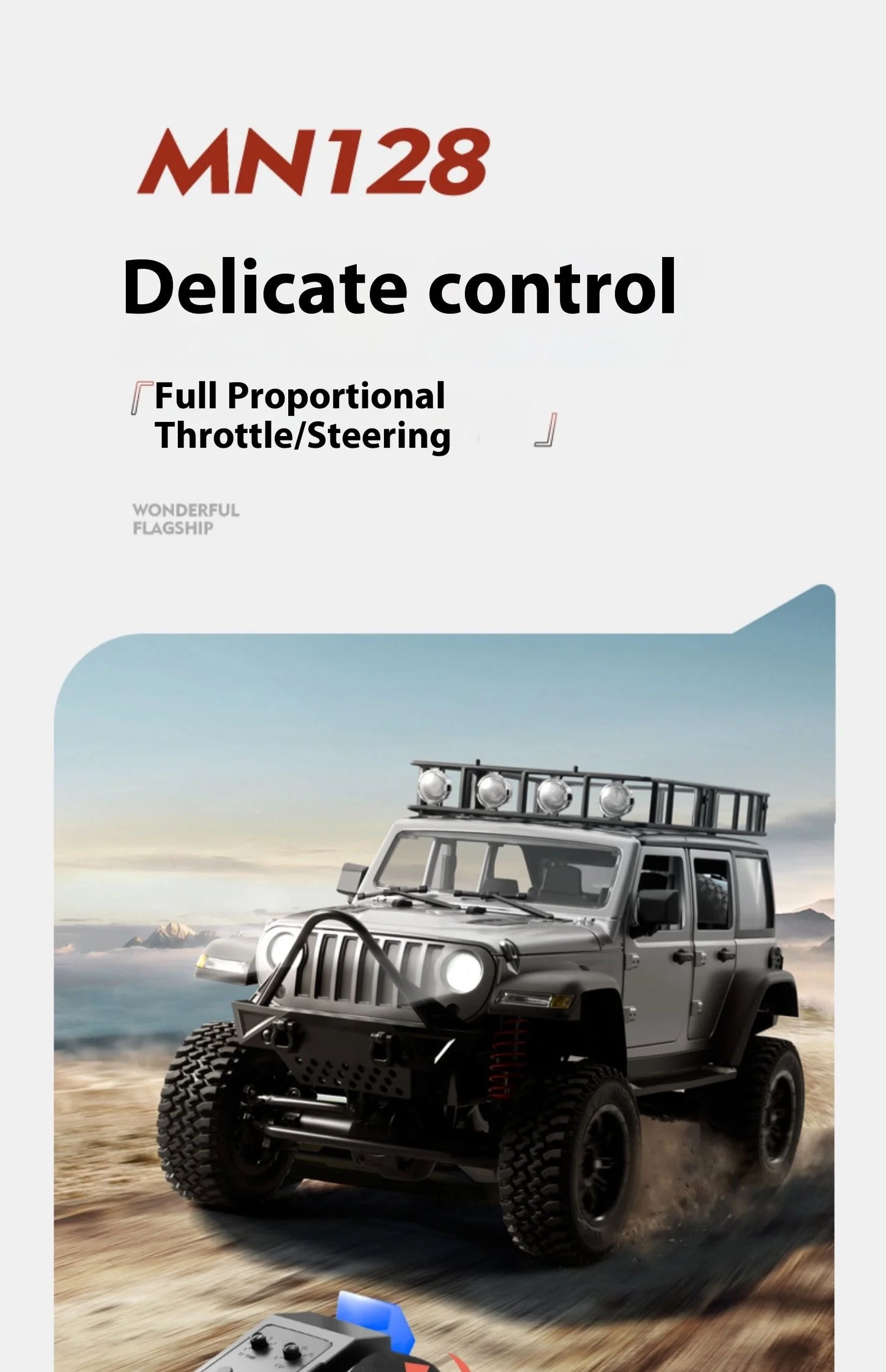 MN128 1/12 RC coche 4WD Jeep modelo 2,4G Control remoto luz LED 4X4 todoterreno 4WD escalada RC